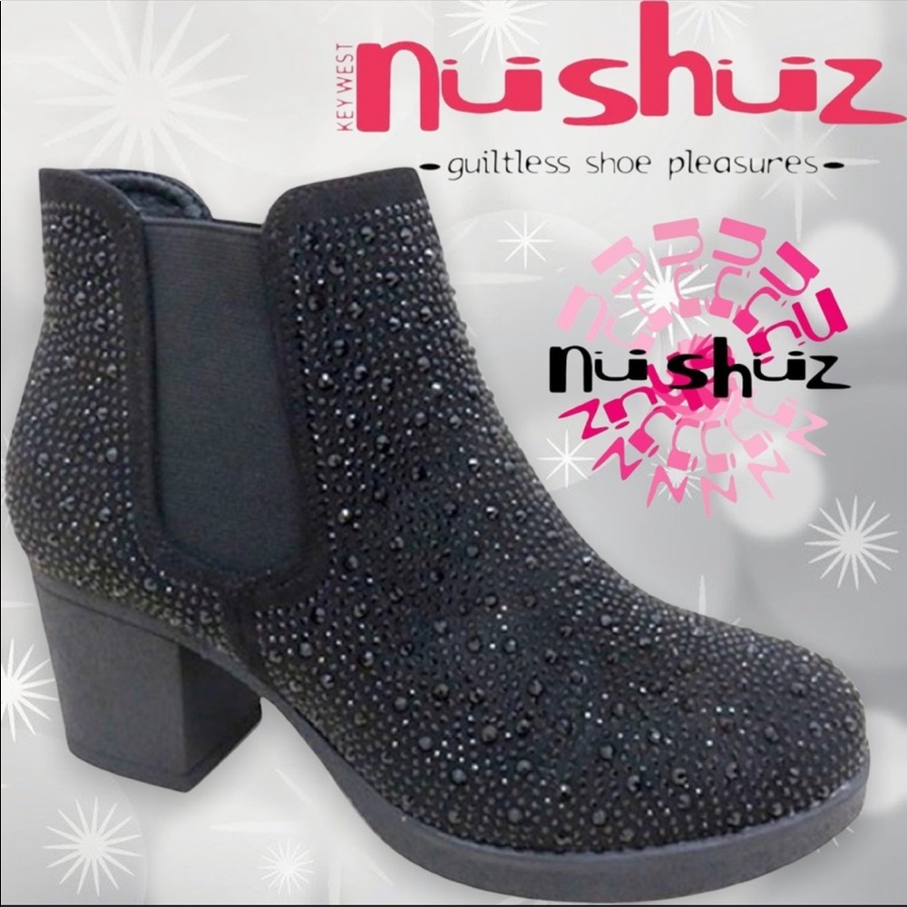 Black rhinestone bootie  HOLD FOR BUYER